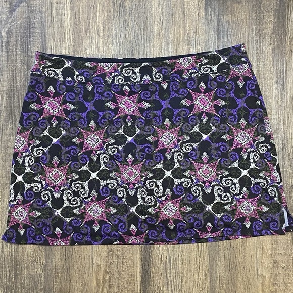 Tranquility by Colorado Clothing Pants - Tranquility Women XL Skort Athletic Skirt Purple Athleisure Floral Pattern